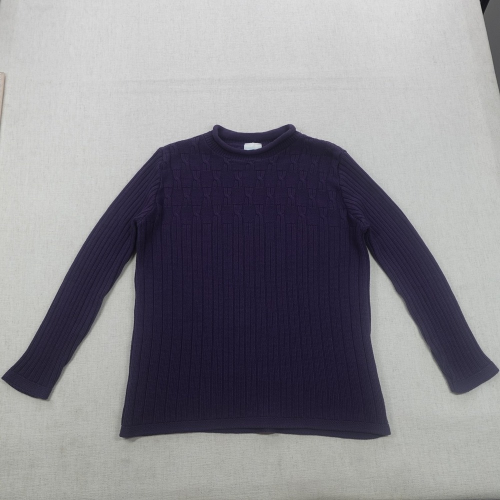 Bobbie Brooks Sweater Womens Medium Ribbed Knit Pullover Classic Long Sleeve